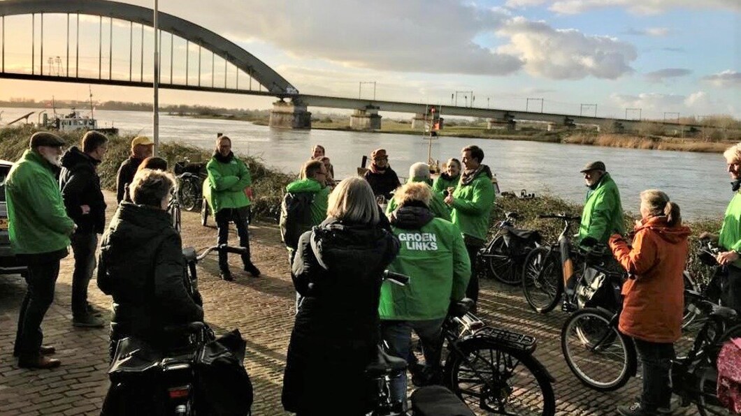 Bij de Lekbrug Fietsbrug Culemborg