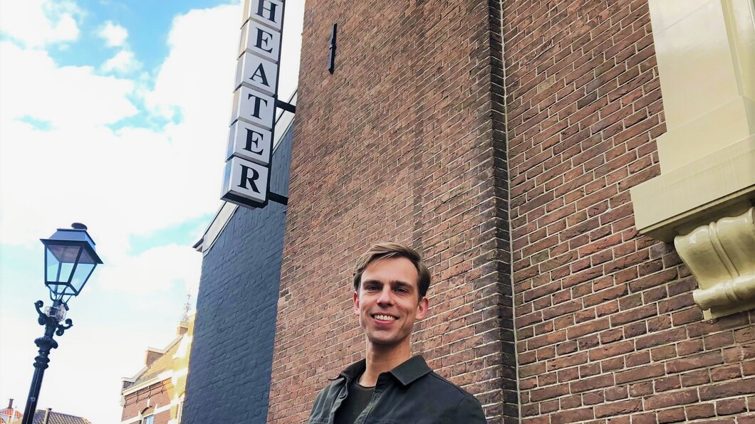 GroenLinks lijsttrekker Tim de Kroon bij theater De Fransche School