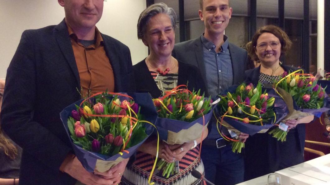 Bas de Jong, Conny de Laat, Tim de Kroon en Mischa Peters Bas de Jong, Conny de Laat, Tim de Kroon en Mischa Peters