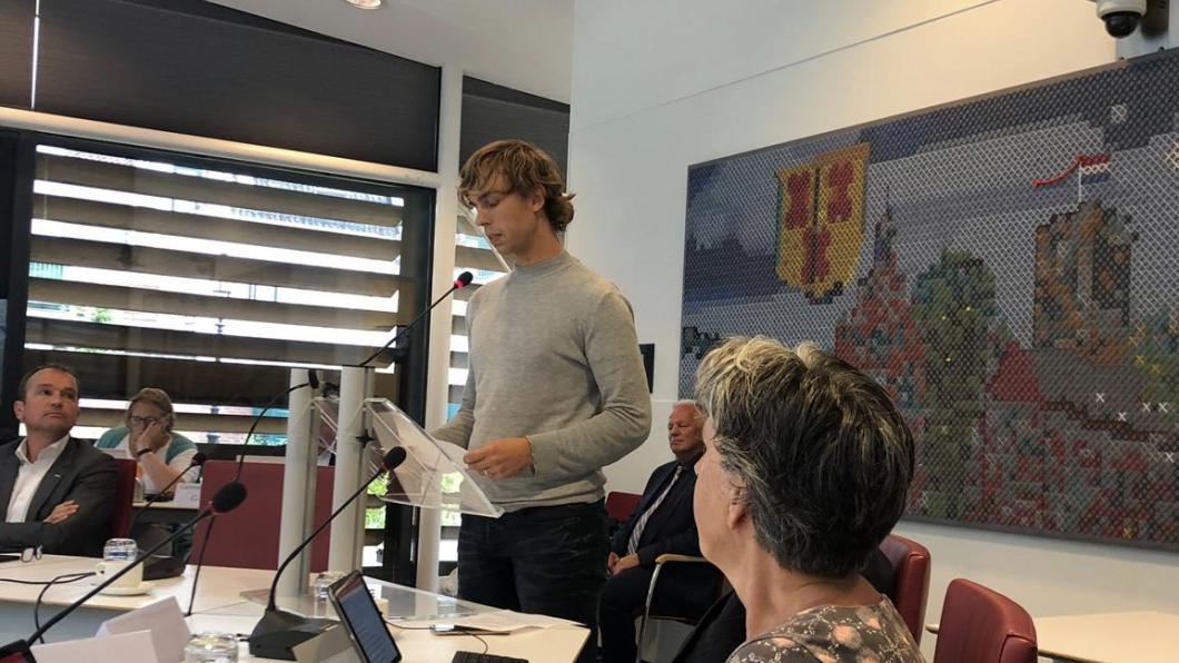 Inbreng GroenLinks-fractievoorzitter Tim de Kroon tijdens het debat Inbreng GroenLinks-fractievoorzitter Tim de Kroon tijdens het debat 2.jpg
