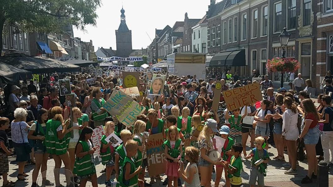 Protest op de markt Protest op de markt