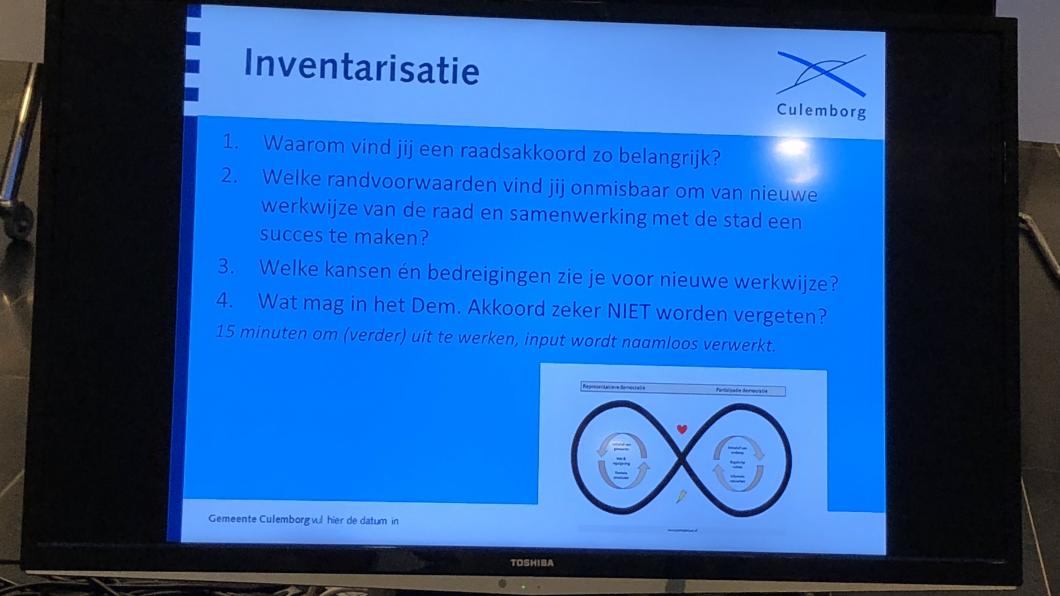 Presentatie over het raadsakkoord